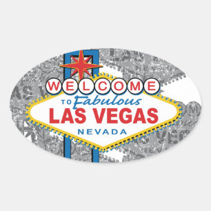 Welcome to Fabulous Las Vegas Oval Sticker