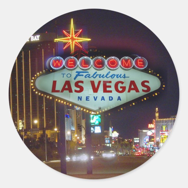 Welcome to Fabulous Las Vegas Stickers (Front)