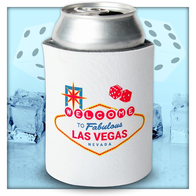 Welcome To Fabulous Las Vegas Trip Las Vegas Sign Can Cooler (Creator Uploaded)