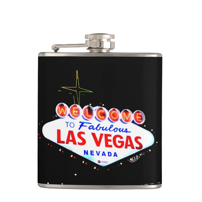 Welcome to Fabuous Las Vegas Nevada Sin City Hip Flask (Front)