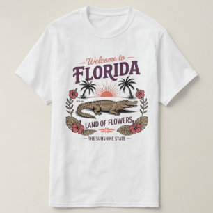 Welcome to Florida Alligator Sunshine State Est. T-Shirt