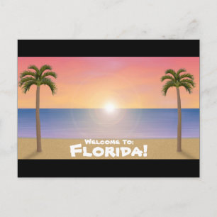 Welcome to Florida: Beach Scene Postcard
