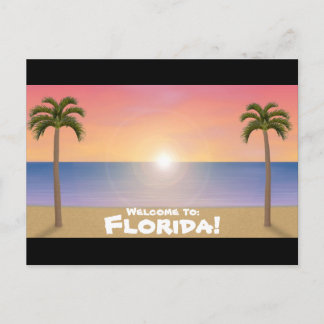 Welcome to Florida: Beach Scene Postcard