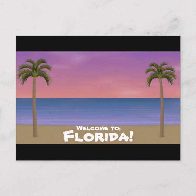 Welcome to Florida: Beach Scene Postcard (Front)