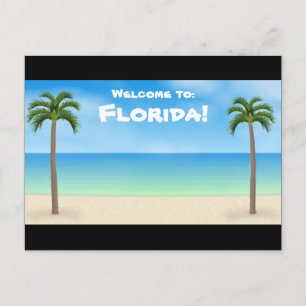 Welcome to Florida: Beach Scene Postcard