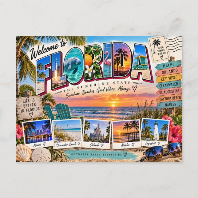 Welcome to Florida Postcard (Front)