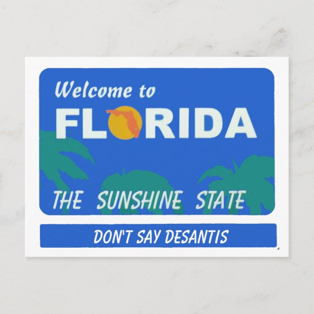 Welcome To Florida Your Text Postcard (Front)