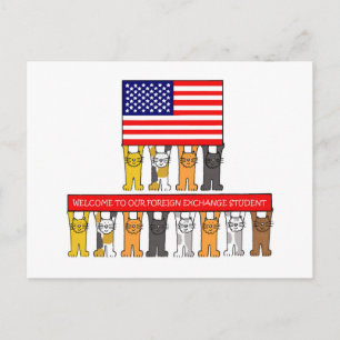 Welcome to Foreign Exchange Student in the USA Postcard