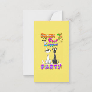 Welcome To Four Legged Party Card