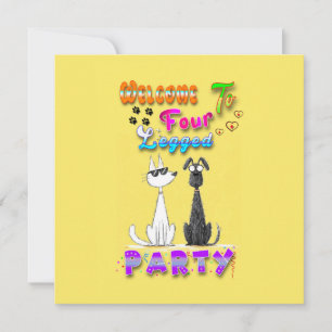 Welcome To Four Legged Party Card