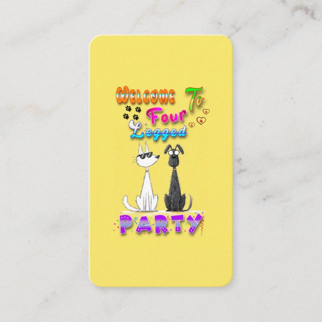 Welcome To Four Legged Party Discount Card (Front)