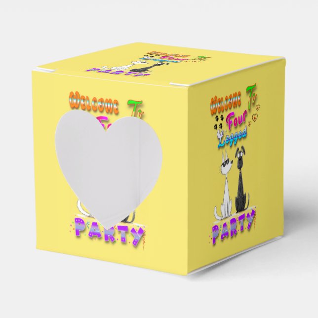 Welcome To Four Legged Party Favour Box (Front Side)