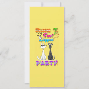 Welcome To Four Legged Party Holiday Card