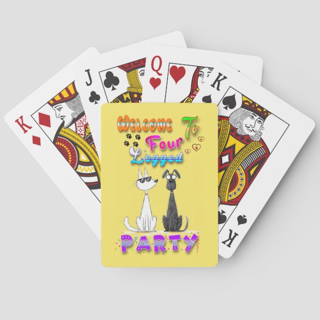 Welcome To Four Legged Party Playing Cards (Back)