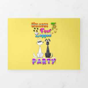 Welcome To Four Legged Party Tri-Fold Announcement