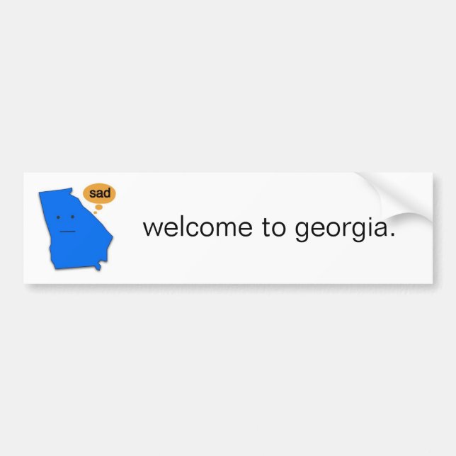 welcome to georgia. bumper sticker (Front)