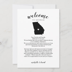 Welcome to Georgia Wedding Letter & Itinerary