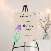 Welcome to Graduation watercolor flowers