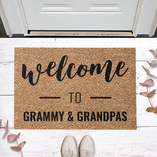 Welcome To Grammy & Grandpas Personalized Doormat