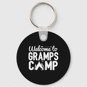 Welcome To Gramps Camp Distressed Camping Key Ring