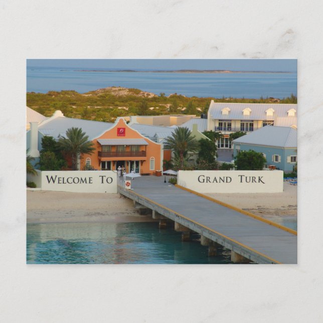 Welcome To Grand Turk Postcard (Front)
