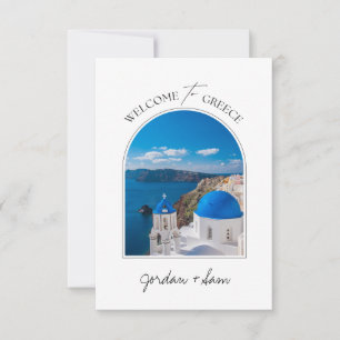 Welcome to Greece Santorini Note Card