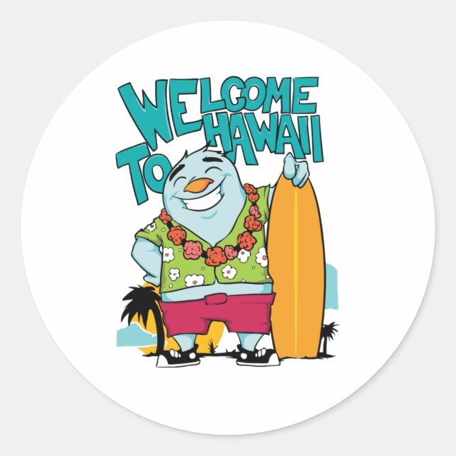 Welcome to Hawaii Classic Round Sticker (Front)