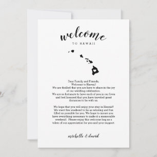 Welcome to Hawaii Wedding Letter & Itinerary