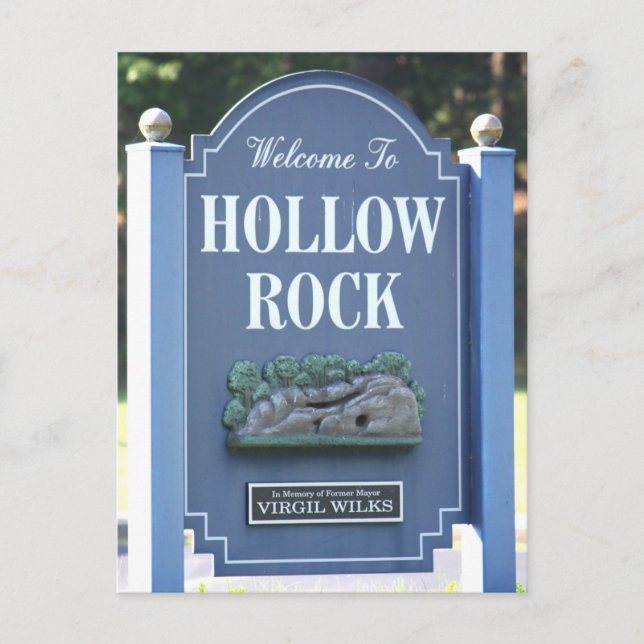 Welcome to Hollow Rock, Tennessee sign Postcard (Front)