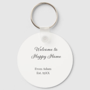 Welcome to home real estate house inauguration est key ring