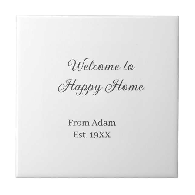 Welcome to home real estate house inauguration est tile (Front)