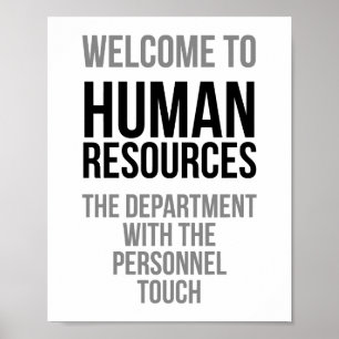 Welcome To Human Resources Poster