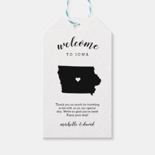 Welcome to Iowa Calligraphy Wedding Gift Tags