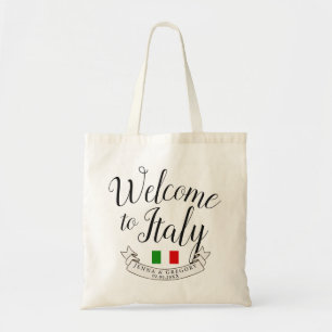 Welcome to Italy Destination Wedding Custom Tote Bag