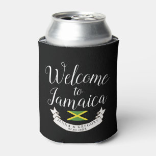 Welcome to Jamaica Destination Wedding Custom Can Cooler
