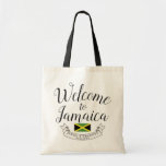 Welcome to Jamaica | Destination Wedding Custom Tote Bag<br><div class="desc">A celebratory gift item tailored to your wedding guest travelling to see you in the beautiful country of  Jamaica.  All elements of this item are unlocked and adjustable to suit your needs. Have fun making it your own.</div>
