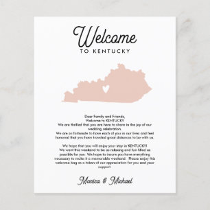 Welcome TO KENTUCKY Letter & Itinerary ANY COLOR