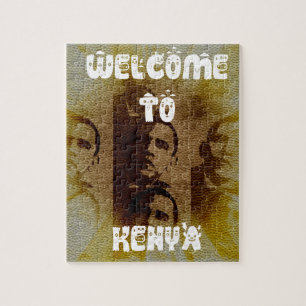 Welcome to Kenya with Obama Collage   Jigsaw Puzzle