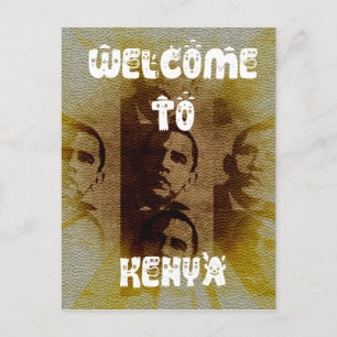 Welcome to Kenya with Obama Collage   Postcard