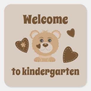 Welcome to Kindergarten Bear Sticker
