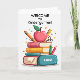 Welcome to Kindergarten from Teacher Personalise Card
