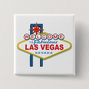 Welcome-to-Las-Vegas 15 Cm Square Badge