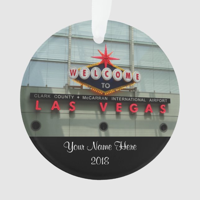 Welcome to Las Vegas Airport Sign Ornament (Front)