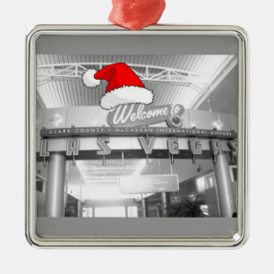 Welcome to Las Vegas Christmas Metal Tree Decoration