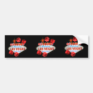 Welcome to Las Vegas + Dice Bumper Sticker