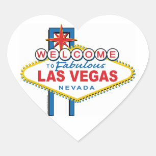 Welcome-to-Las-Vegas Retro Heart Sticker
