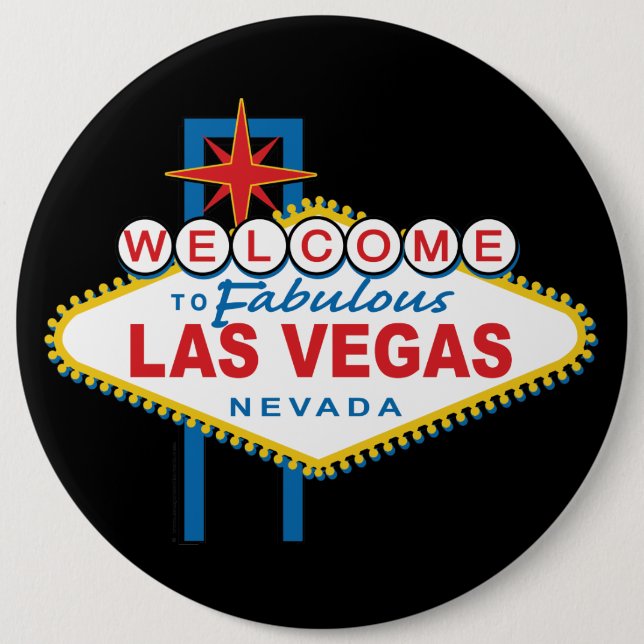 Welcome To Las Vegas Sign 6 Cm Round Badge (Front)