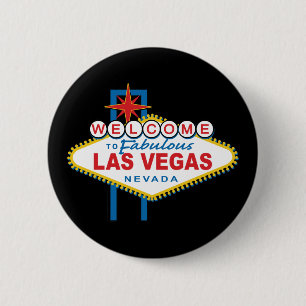 Welcome to Las Vegas Sign 6 Cm Round Badge