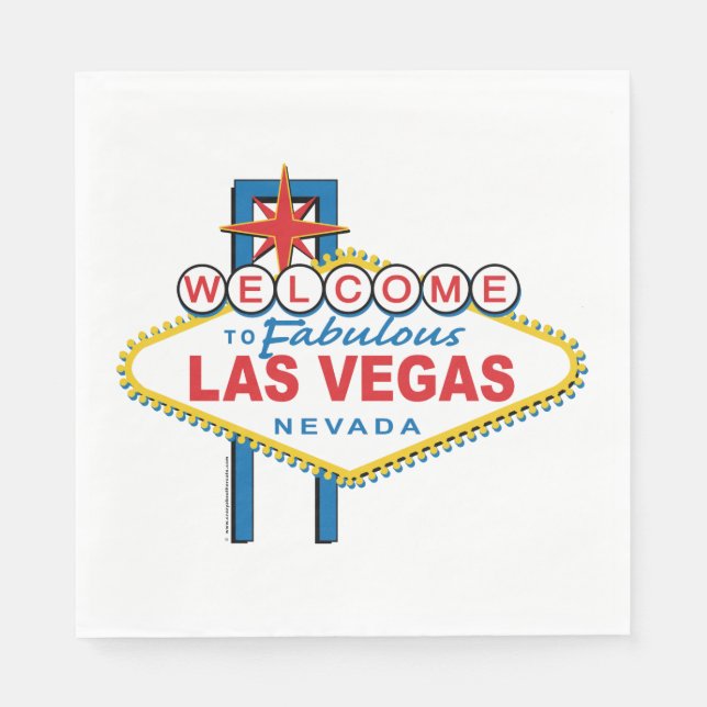 Welcome to Las Vegas Sign Napkin (Front)