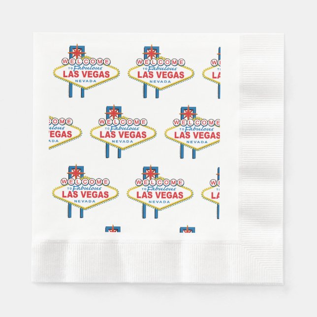 Welcome to Las Vegas Sign Napkin (Front)